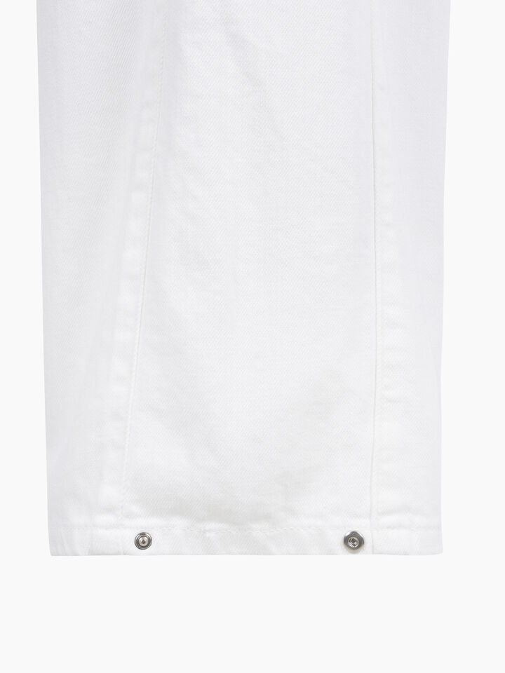 White denim palazzo trousers - Palazzo - Blanc | Sisley K image number 4